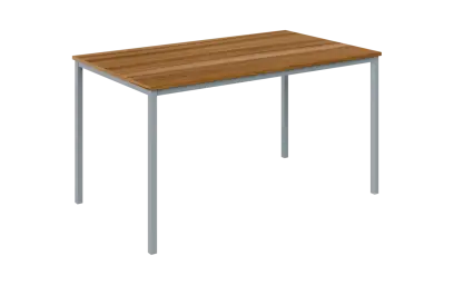 JPT 140 Jídelní stůl 1394 x 800 mm, deska ořech světlý / podnož stříbrná